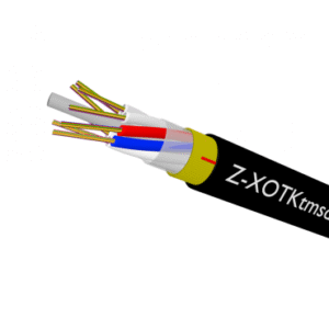 Kabel o zmniejszonej średnicy wzmacniany włóknami aramidowymi