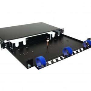 Szuflada zapasu patchcordów 1U 19" - V2 BLACK